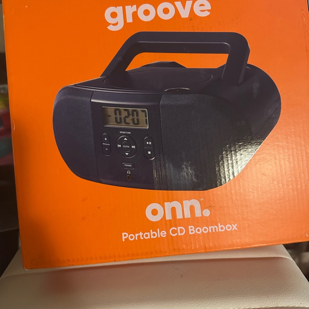 On Running Black Portable CD Boombox
